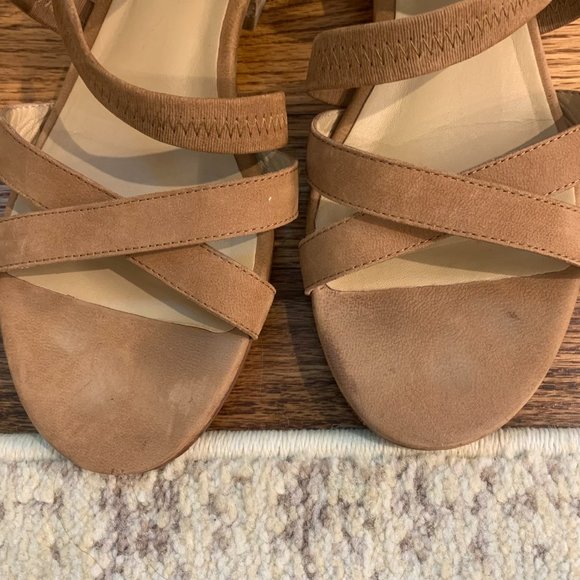 Eileen Fisher Eva Sandal in Tan Brown Nubuck Leather, Sz  8 1/2 - Picture 12 of 12